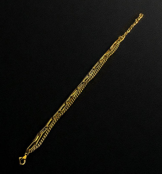 Classy double chain bracelet