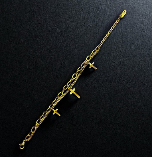 Triple cross bracelet