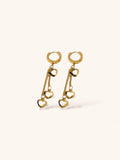 “Minimalist gold heart drop earrings for everyday wear”
