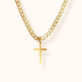 gold cross necklace for everyday wear - minimalist