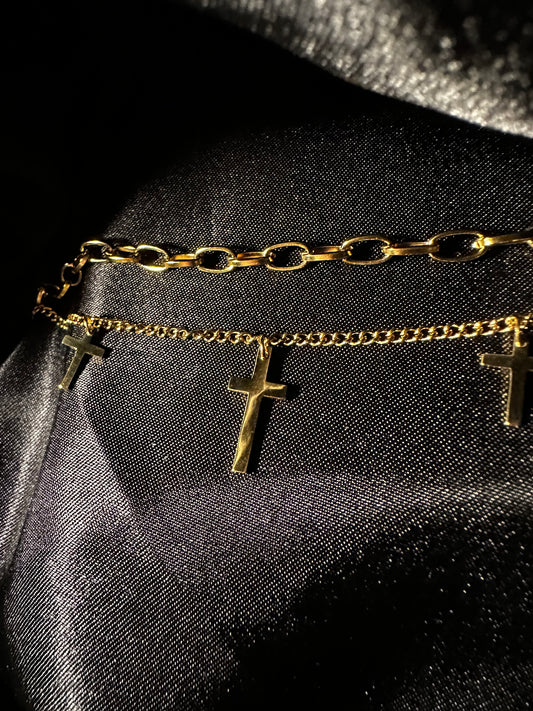 Triple cross bracelet