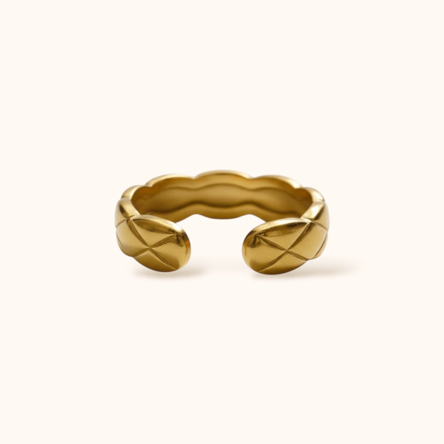 Lightweight gold plated ring for everyday wear